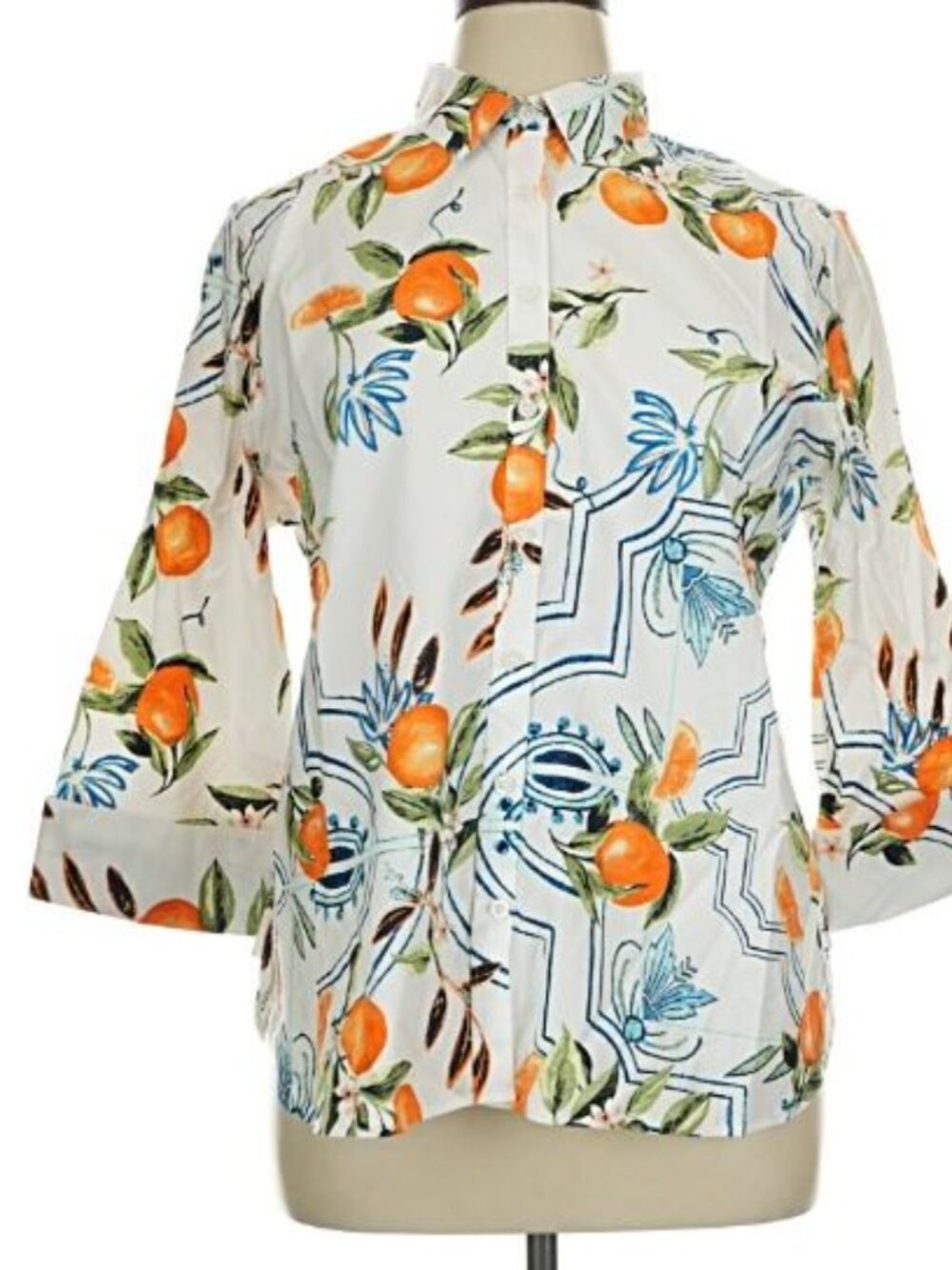 NWT Chico's No Iron Tropical Shirt Optic White size 3 US 16